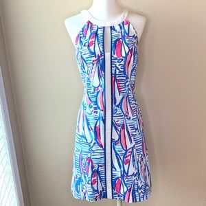 Lilly Pulitzer Blue, White, Pink Nautical Dress